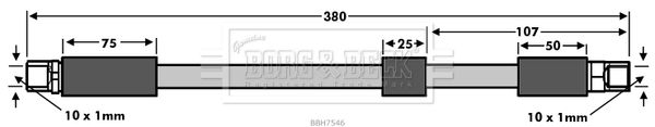 BORG & BECK Тормозной шланг BBH7546